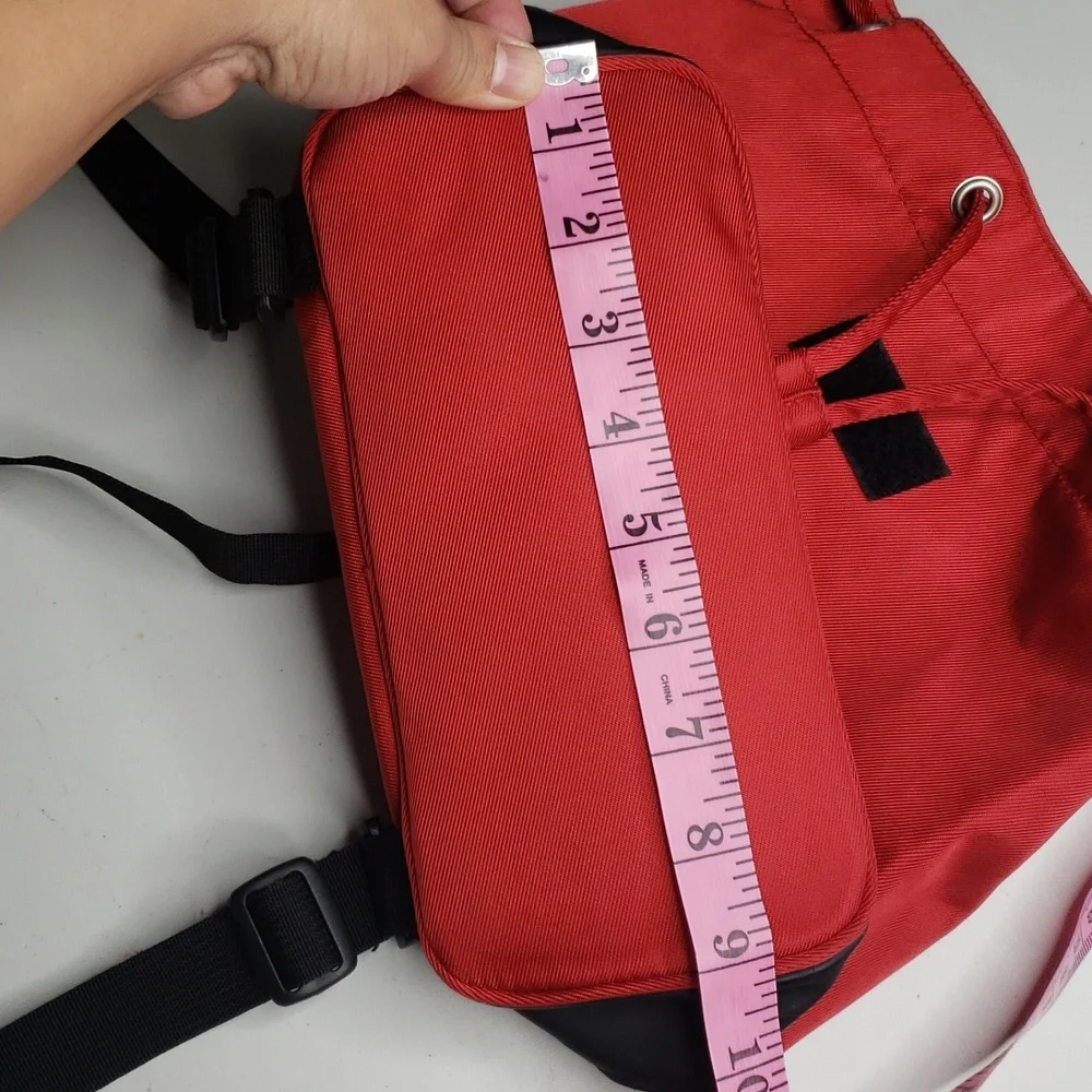 Vintage Reebok Unisex Nylon Backpack Lightweight Red Black 90S Outdoor Classic